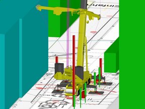 CAD Projektplanung und Kranstudie für eine Schwermontage
